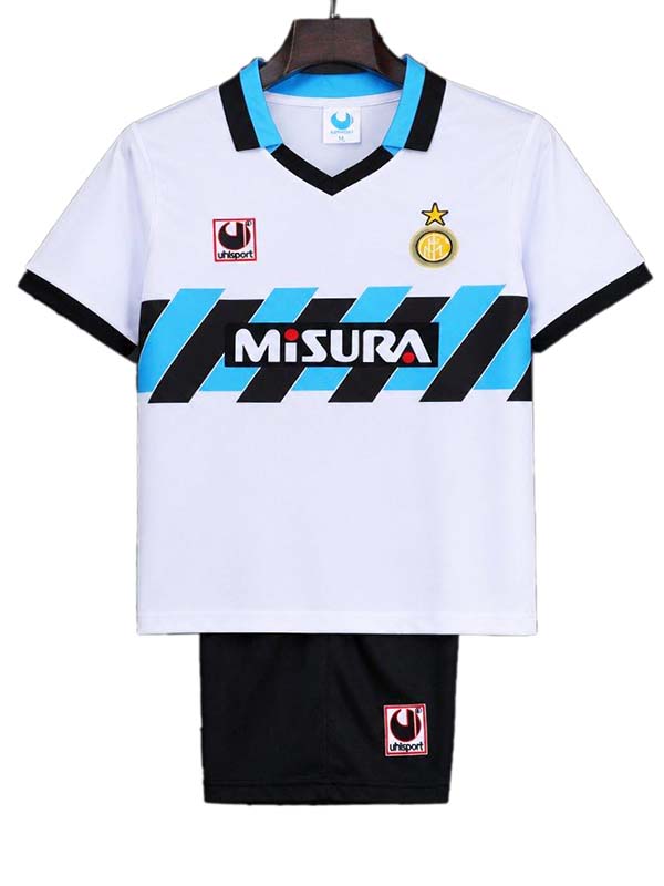 Inter milan away kids kit children retro jersey 1990-1991
